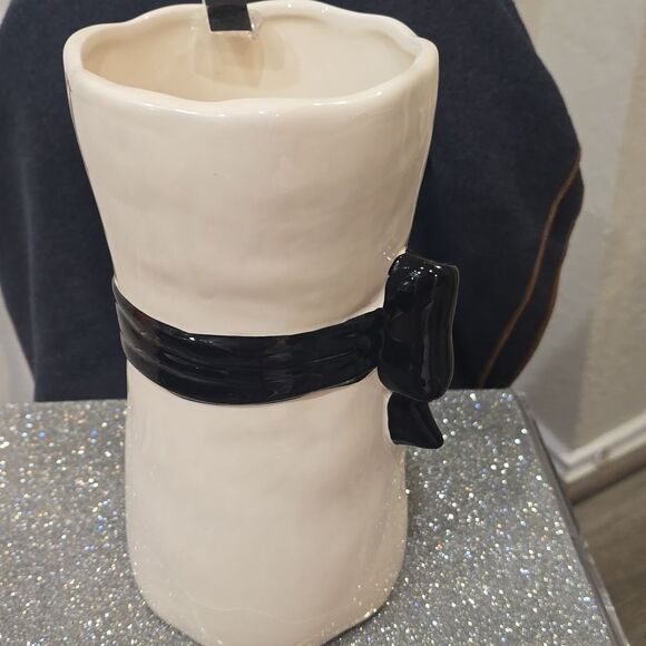 Dwell Studio Hand Painted Bow Ceramic Vase - Picture 7 of 7